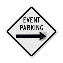 48" x 48" Roll Up Traffic Sign - EVENT PARKING 