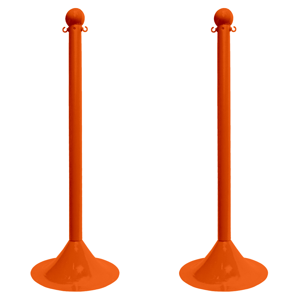 Traffic Control Light Duty 41" Plastic Stanchion Post (Pack of 2)