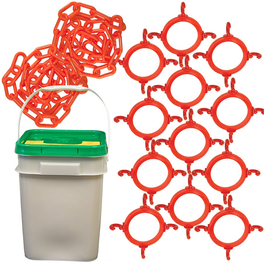 Traffic Cone Chain Connector Kit in Pail