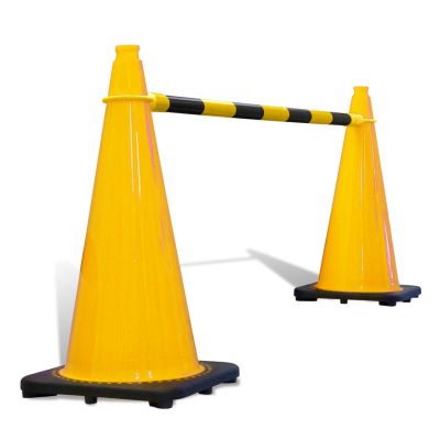 Retractable Cone Bar Black & Yellow - Pack of 20 