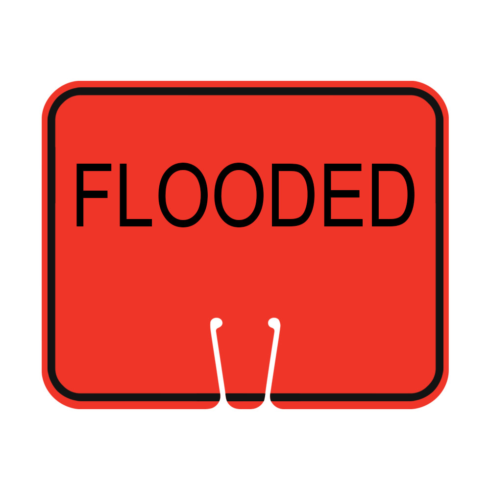 Traffic Cone Sign - FLOODED