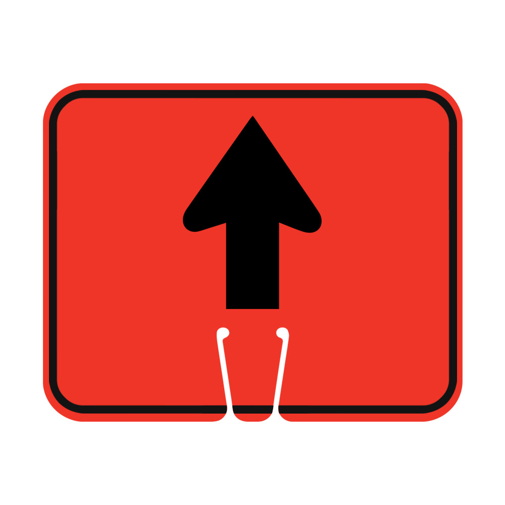 Traffic Cone Sign - UP ARROW