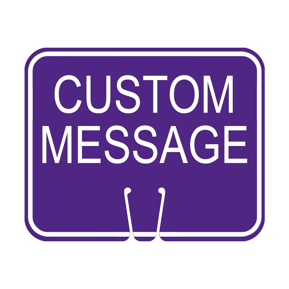 Traffic Cone Sign CUSTOM MESSAGE Purple Traffic Cones For Less
