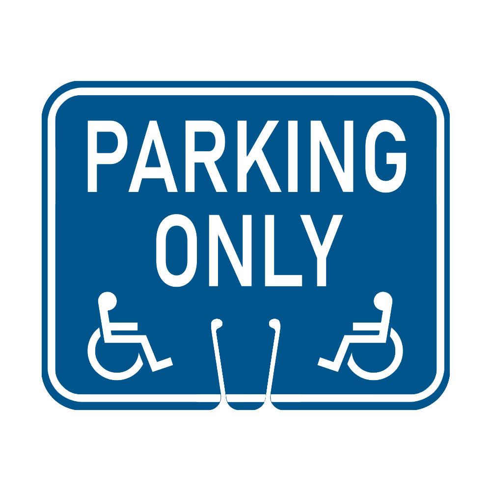 Traffic Cone Sign - HANDICAP PARKING ONLY