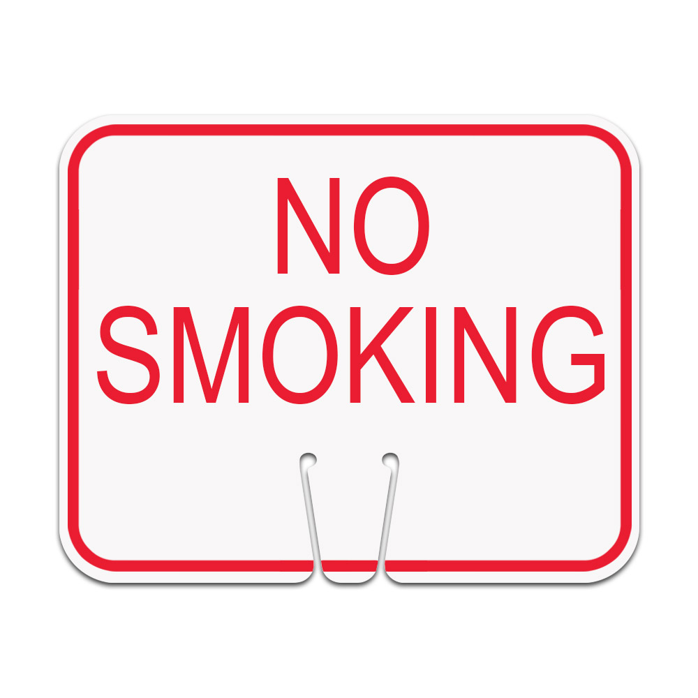 Traffic Cone Sign - NO SMOKING (Red)