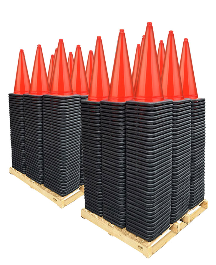 Pallets of 28" Orange Traffic Cones, 7lb base