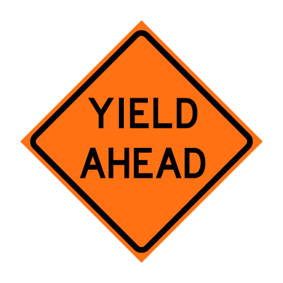 48" x 48" Roll Up Traffic Sign - Yield Ahead