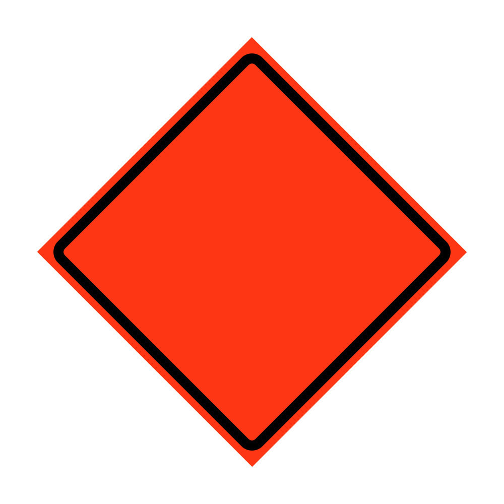 48" x 48" Roll Up Traffic Sign - Custom/Blank