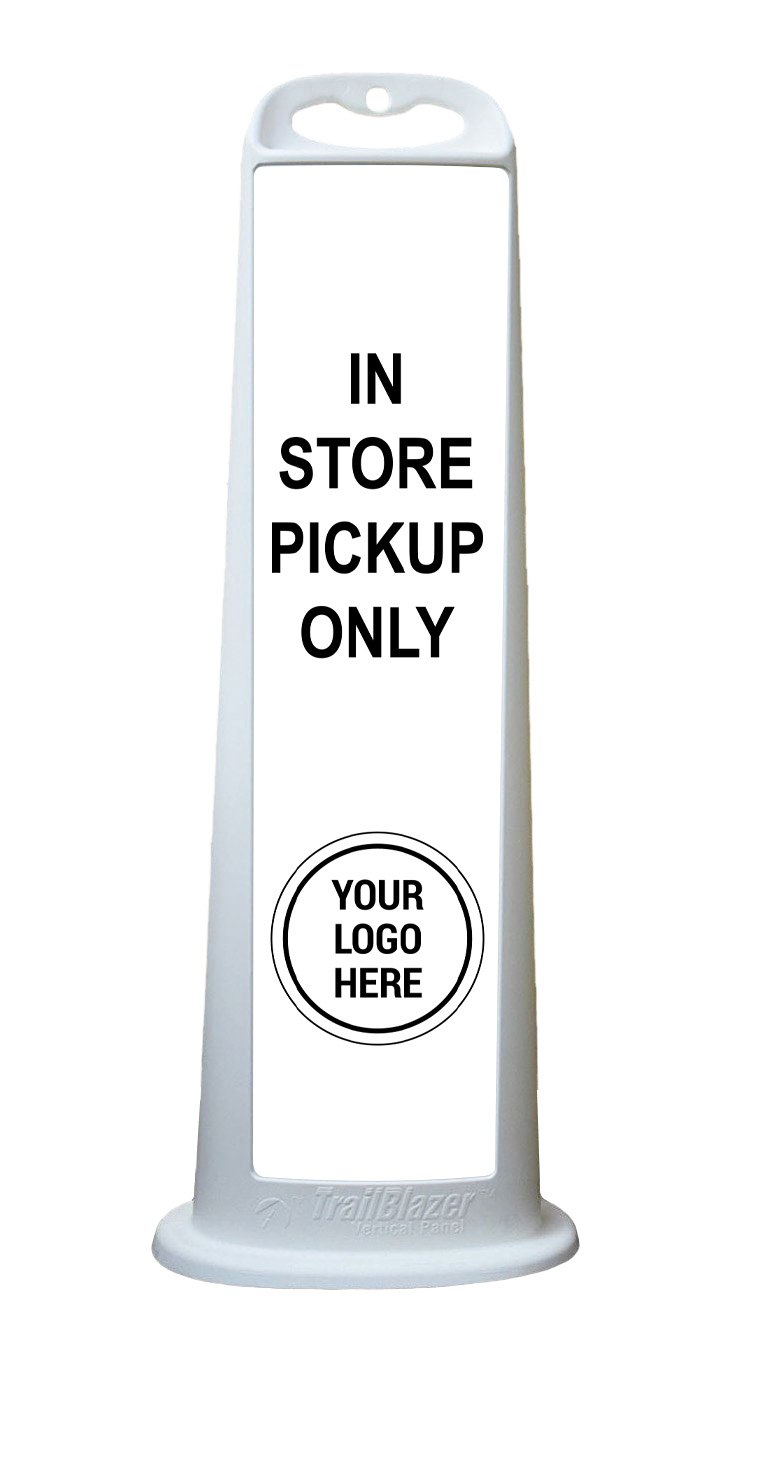 White Vertical Panel w/Rubber Base - In Store Pickup Only 