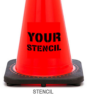 Traffic Cones Stencil