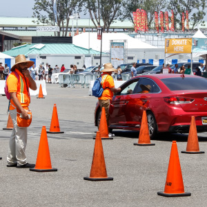 Event parking lot traffic cones