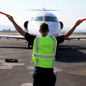 Airplane marshalling wands