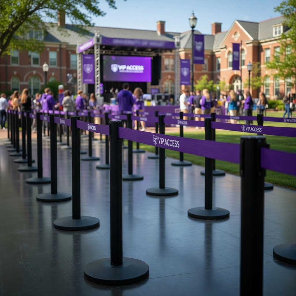 Custom Stanchions For Campus Event